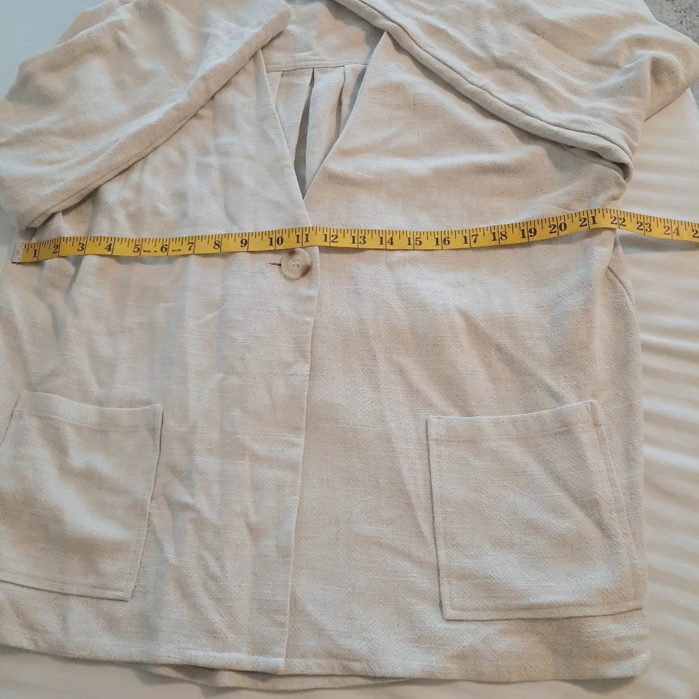 Soft Surroundings Beige Single Button Jacket Size XL